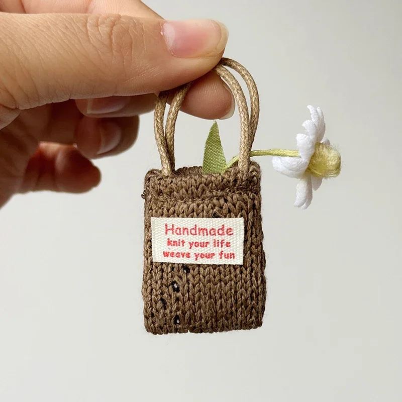 Doll Simulation Knitting Shoulder Bag Crossbody Bag For 15-17cm Doll Mini Bags Plush Dolls Clothes Accessories