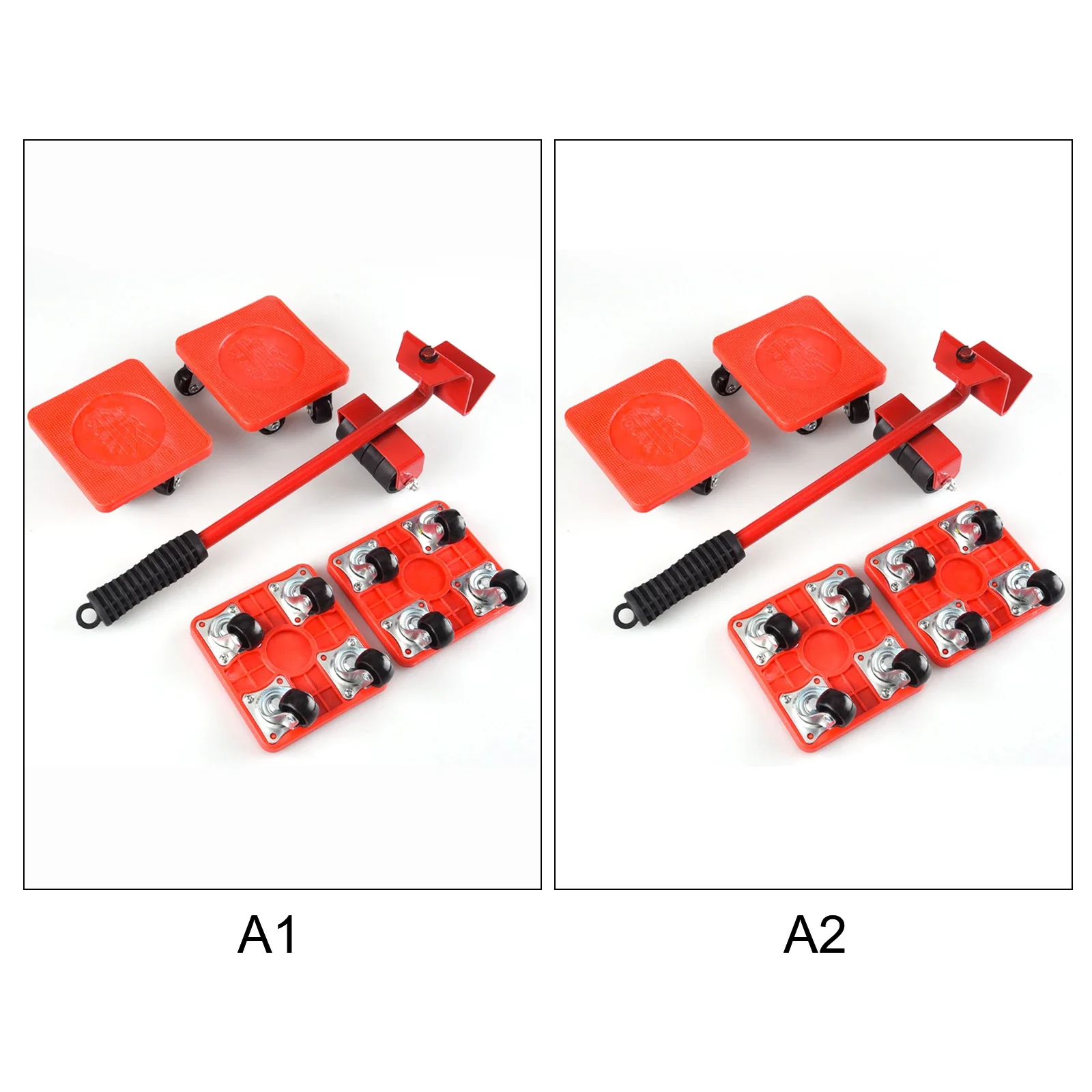 5PCS/Set Professional Furniture Transport Lifter Tool Set Furniture Mover Wheel Bar Roller Device Heavy Stuffs Moving Hand Tools