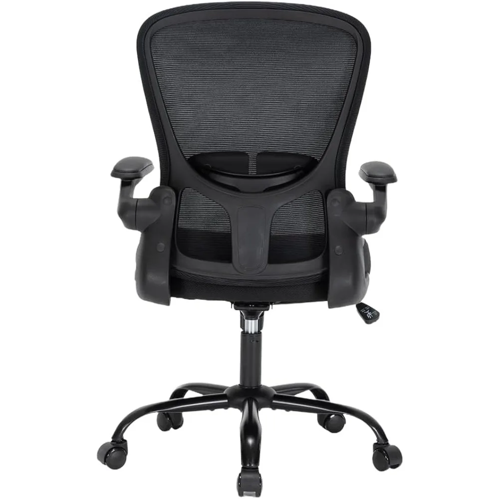 كرسي مكتب مريح من جلد البولي يوريثان مع دعم قطني، ارتفاع قابل للتعديل، دوارة دوارة للاستخدام المكتبي المريح