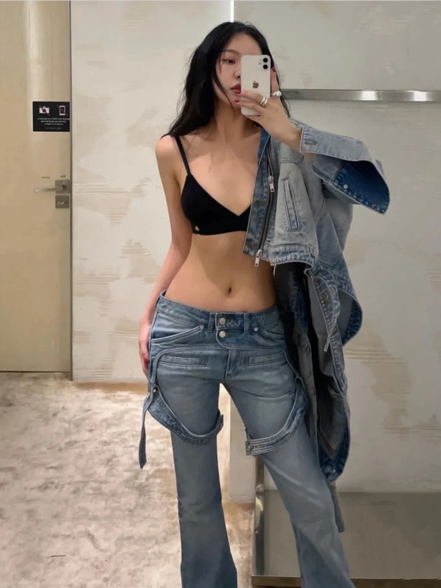 

Джинсы-леггинсы из денима Rare Edition: уникальный дизайн, эффект потертости, длинные брюки для женщин