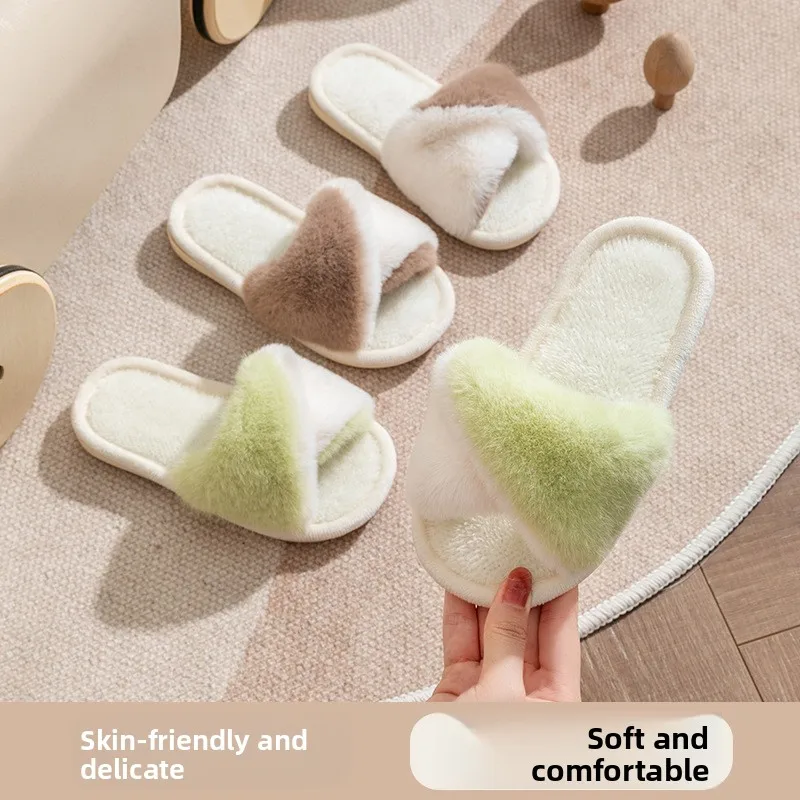 

Оптовые зимние хлопковые тапочки для девочек 2026 года: детские, с эффектом облачности, нескользящие, для дома, плюшевые