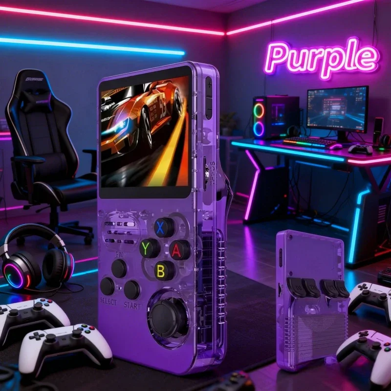 

R36S 【NEW 2026】Retro Handheld Game Console, 3.5" IPS Display, 128GB Built-in Games, Linux OS, Pocket-sized Entertainment