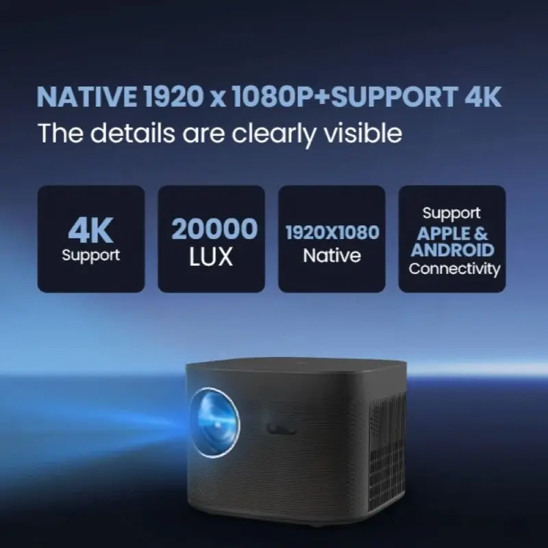 

4K Portable Projector Game Bluetooth Wifi Video Datashow Mini Android Ultra HD Wireless High Definition LED Smart TV ISO Cinema