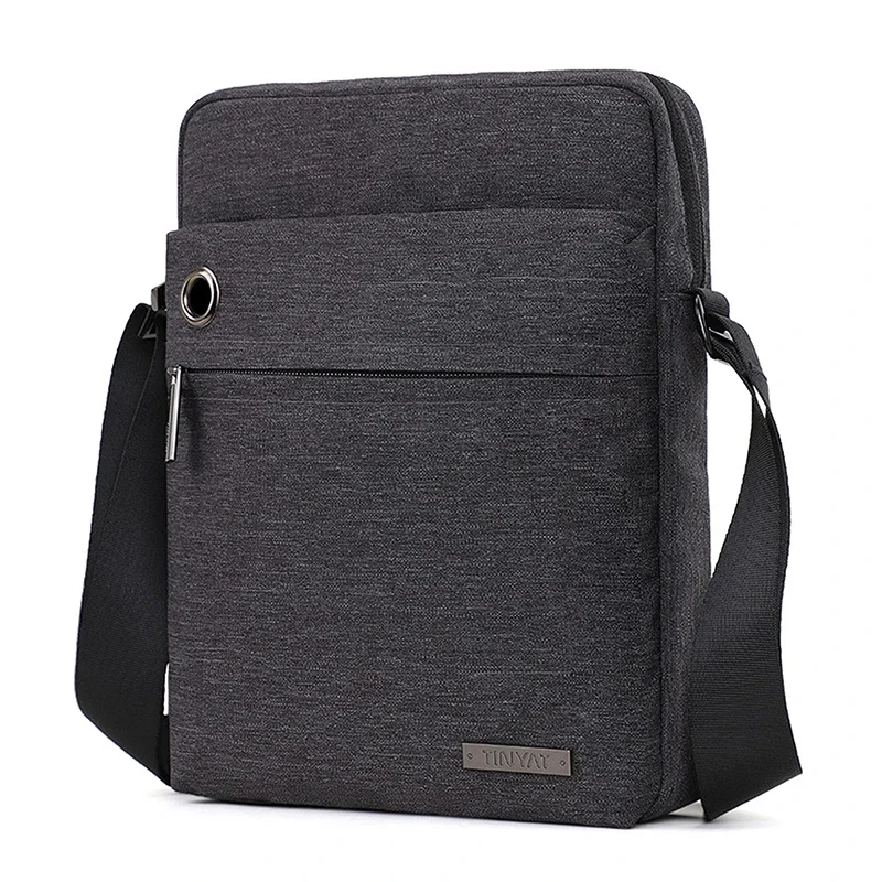 Men\'s Bag Gray Shoulder Bag for 9.7\'pad Student sac Waterproof Business Travel Crossbody Bags Canvas Casual Messenger 가방 bolsos