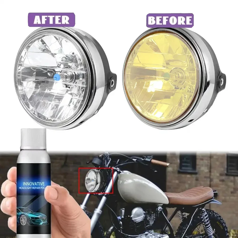 Restauratieset voor motorfietskoplamp Plastic applicator inbegrepen Doorzichtige koplampreparatieoplossing Auto-oxidatie Vervaging Geel