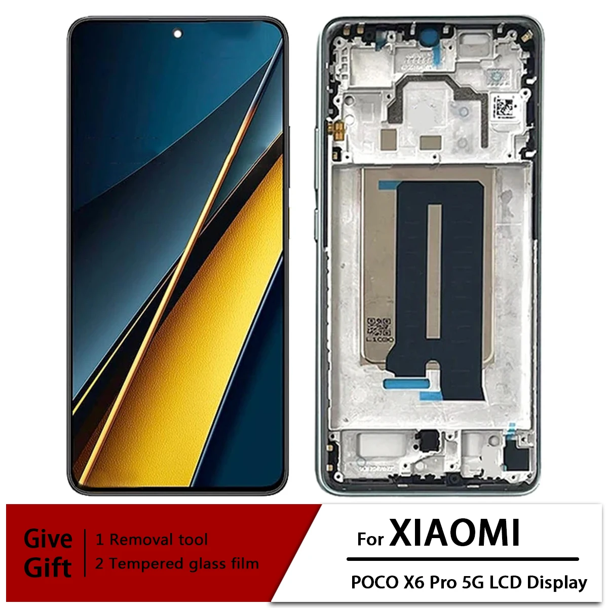 

6.67" AMOLED For Xiaomi Poco X6/X6Pro 5G LCD Display Screen Touch Digitizer Assembly For Redmi K70E/Note 13 Pro Phone With Frame