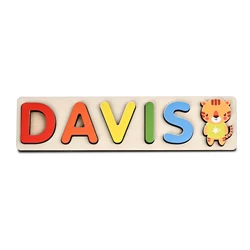 Personalized wooden name puzzles for children, customized birthday gifts for boys and girls, as baby gifts, toddler toys