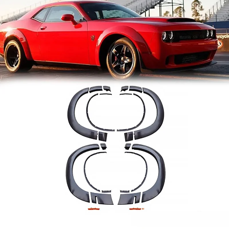 Alerones anchos estilo Dodge Challenger Demon, compatibles con el parachoques delantero del Dodge Challenger.