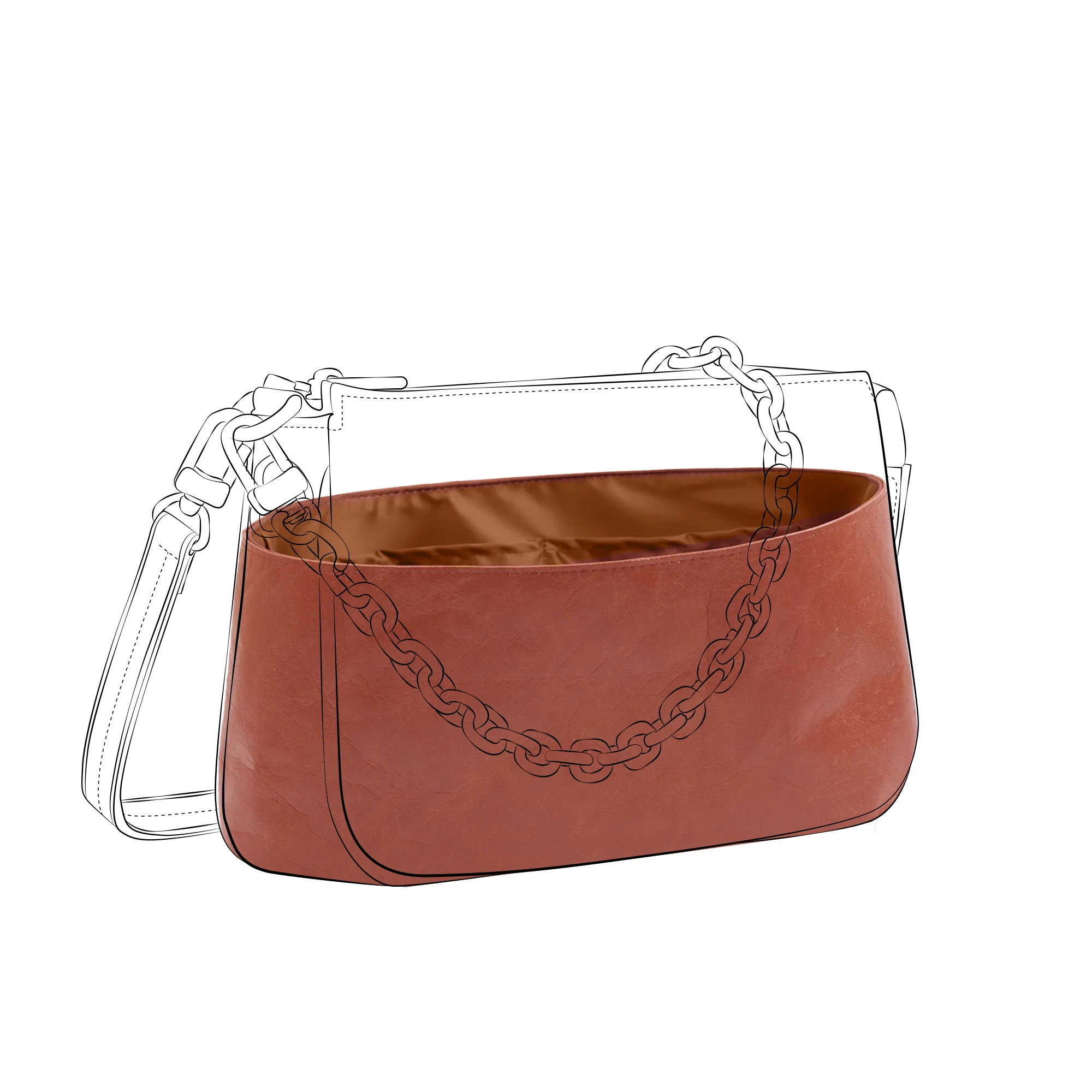 DGAZ Lightweight Purse Organizer Insert for Pochette Accessoires Bags,silk and DupontPaper handbag inner for Luxury Bag