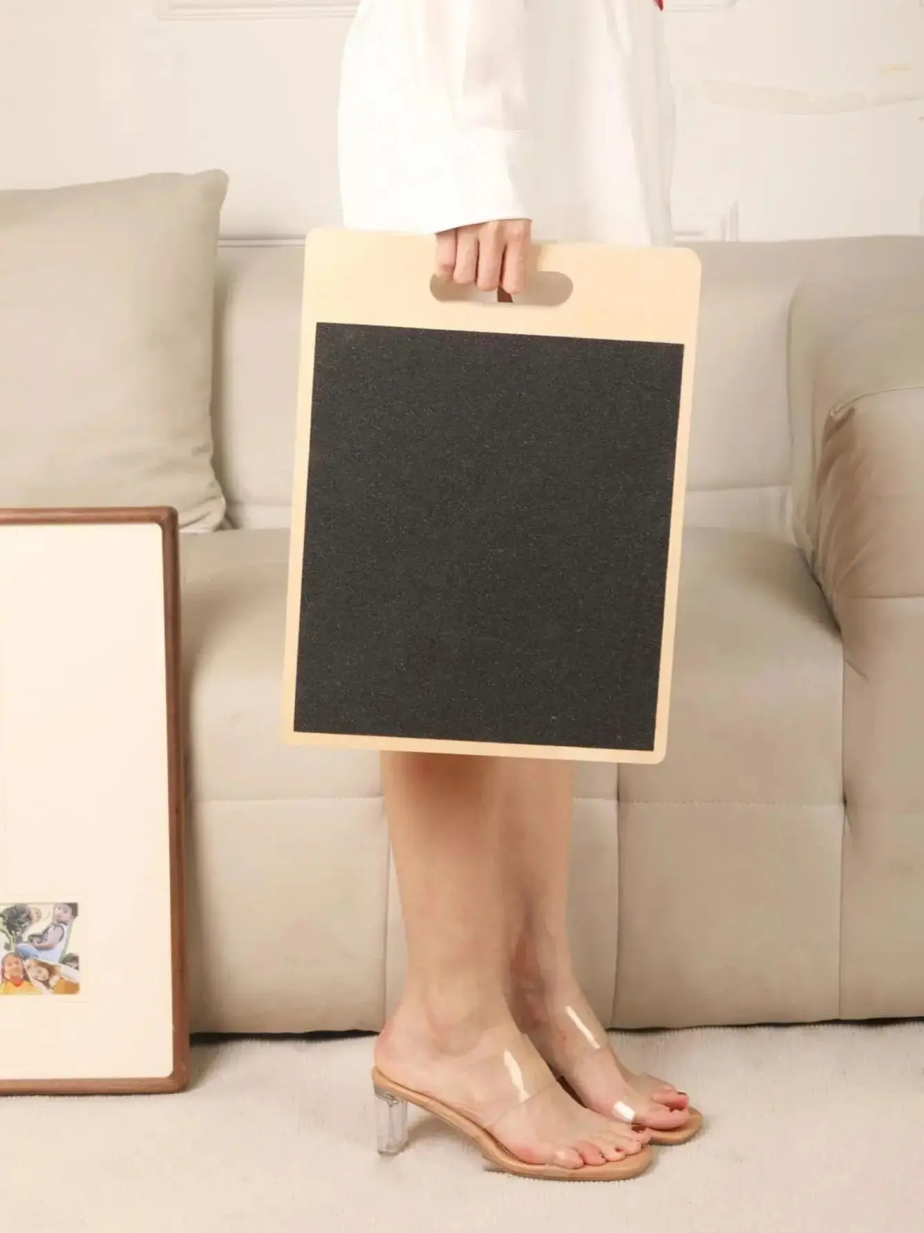 Draagbare houten schuine plank - verstelbare hellingsplank en kuitbrancard, professionele schuine plank voor het rekken van kuiten - afbeelding 2