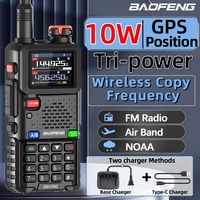 UV-5RH PRO GPS Baofeng Walkie Talkie Long Range Multi Band Wirless Copy Frequency NOAA Type-c Portable Tow Way Radio For Hunting