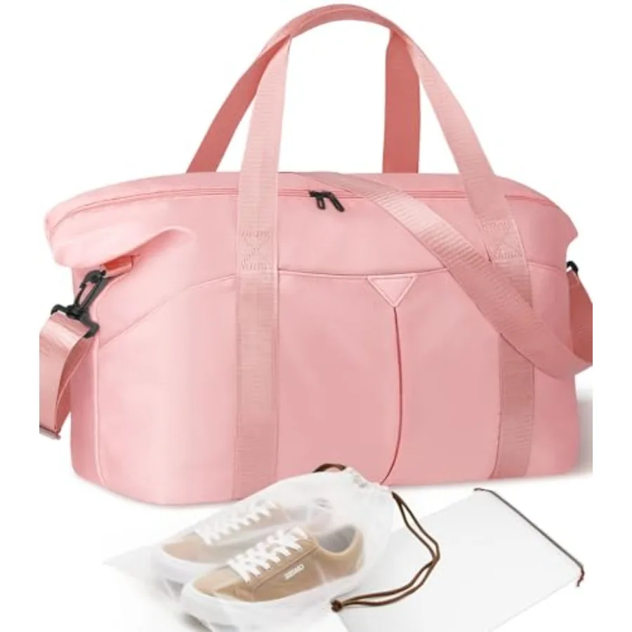 Duffle Bag for Travel, Carry-on Travel Bag with Trolley Sleeve, Sport Gym Bag for Women, Overnight Bag for Men, Hospital Bag fo