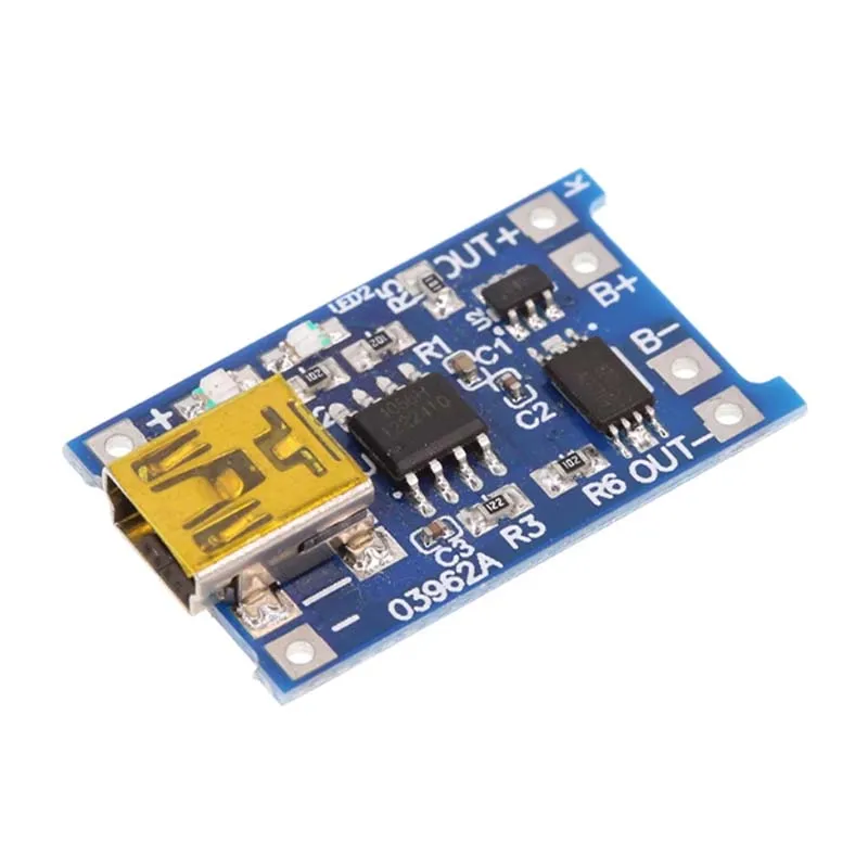 Módulo de cargador de batería de litio, placa de carga con protección, funciones duales, Li-ion, 5V, 1A, Micro, tipo c, Mini 186