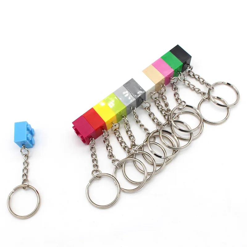 DIY Building Blocks Key Chain Hanging Ring Bricks Accessories Keychain Creative Brick Kits Compatible All Brands Toys 3917 3003