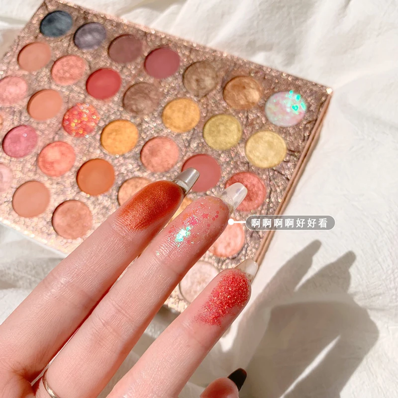 35 Colors High Quality Professional Eyeshadow Palette New Rare Beauty Girlcult Glitter Nude Eyeshadow Cheap Korean Makeup