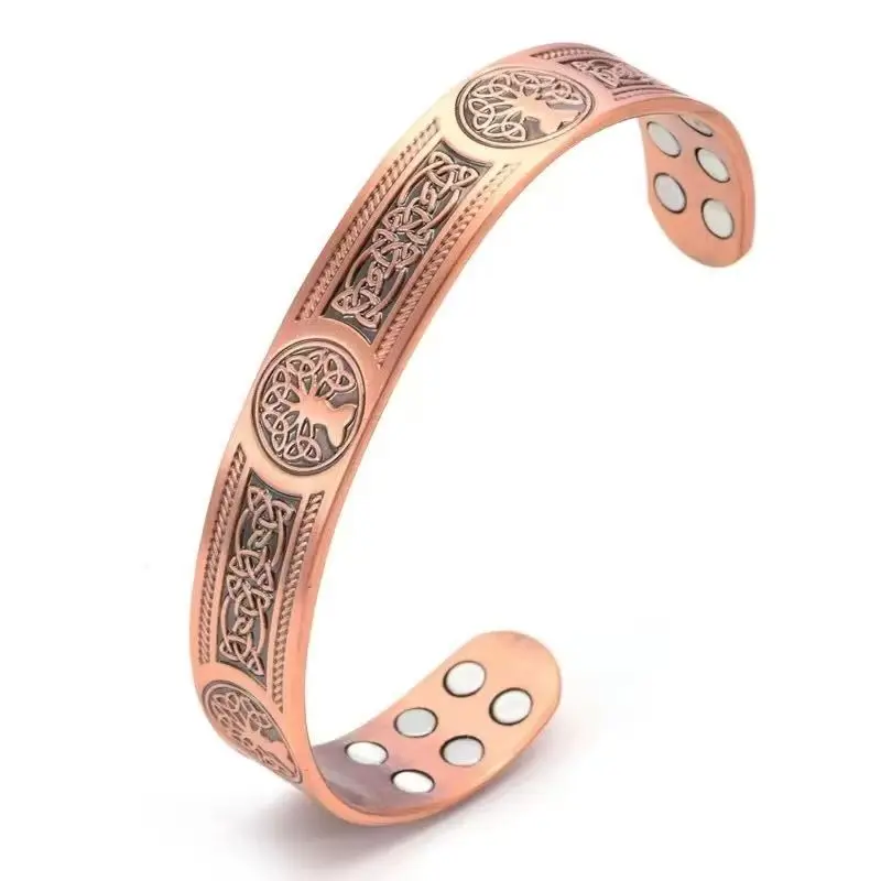 Cross-border best-selling couple's magnetic bracelets, fashionable vintage open bracelets, simple and elegant jewelry accessorie