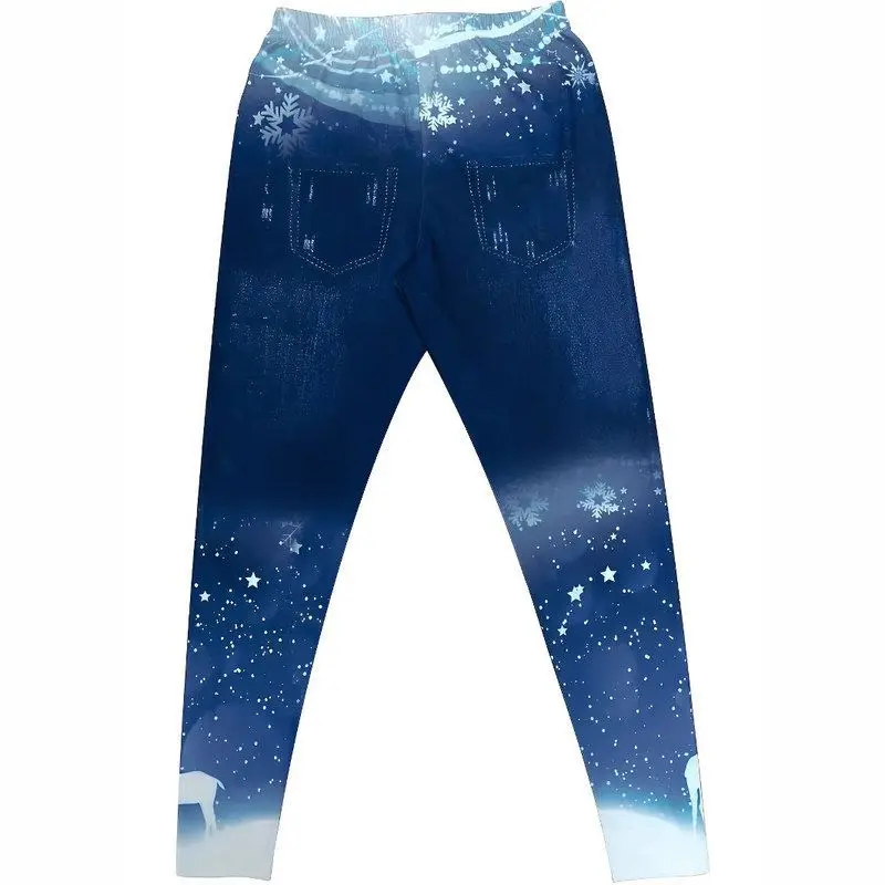 กางเกงยีนส์ขายาวเอวสูงพิมพ์ลายแฟชั่น ผ้ายืดกระชับสัดส่วน ควบคุมหน้าท้อง ผสมโพลีเอสเตอร์ สำหรับผู้หญิง