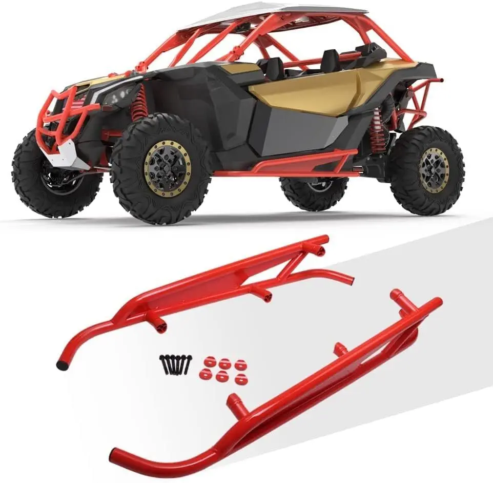 Side Nerf Bars Rock Sliders 2-Doors Tree Kicker for Can Am 2017-2023 Maverick X3