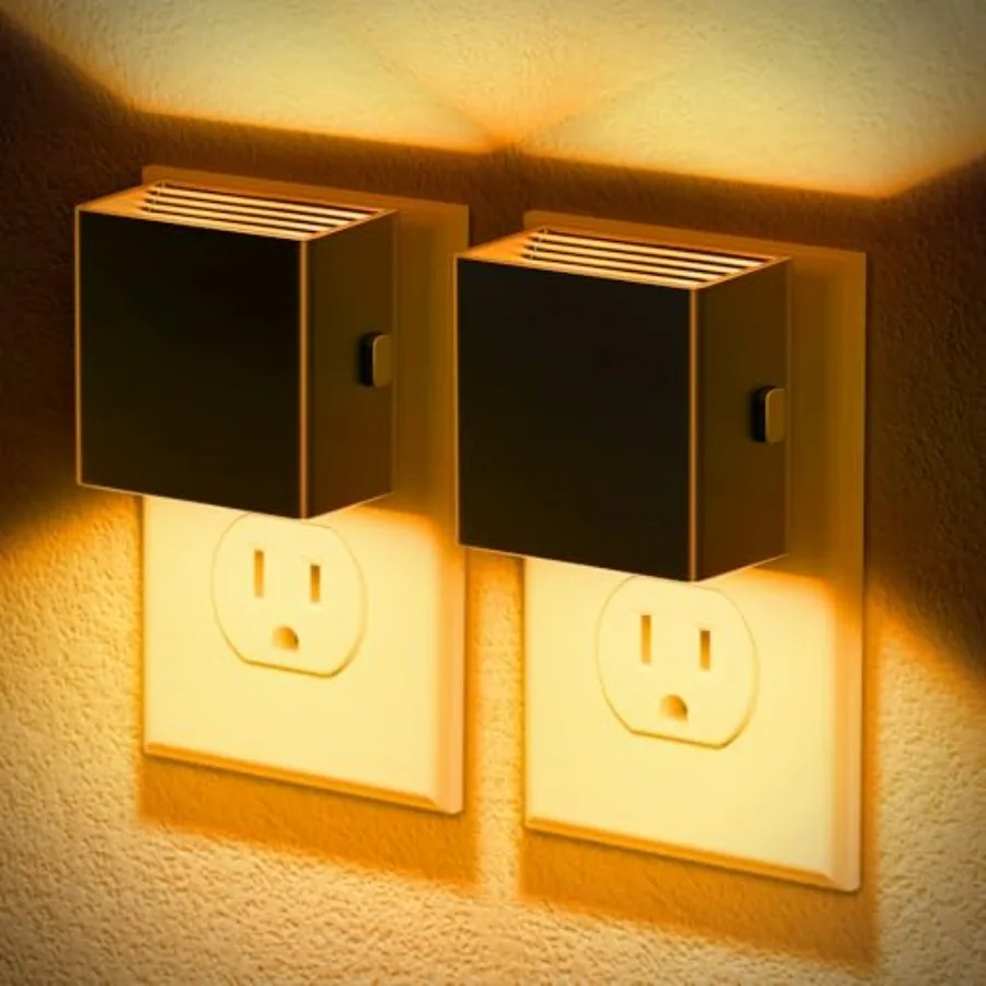 

Night Light, Automatic Night Lights Plug into Wall, Modern Night Lights with Auto Light Sensor, Amber Brightness Adjustable Nig