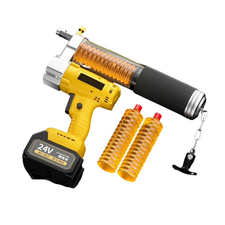 

Оптовый портативный электрический смазочный пистолет 24В, перезаряжаемый, полностью автоматический, с литиевой батареей, из алюминиевого сплава, высококачественный, для экскаваторов