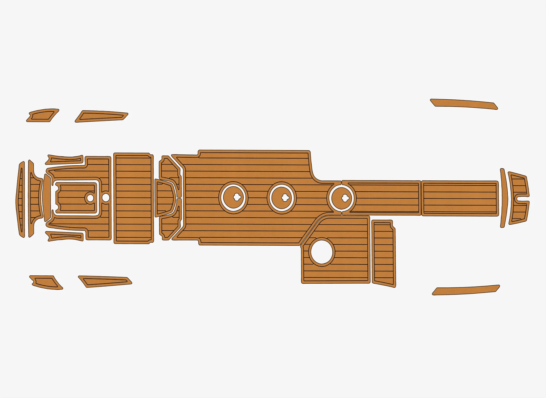 

Нескользящий коврик из морского искусственного тикового EVA - 2019 Самоклеящаяся подкладка Mastercraft X22 1/4 дюйма (6 мм) для палубы лодки для кабины и палубы
