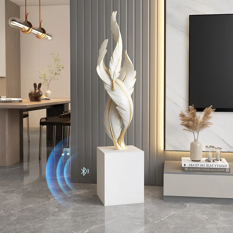LH light luxury feather living room floor-to-ceiling housewarming new home ornaments sculpture decorations