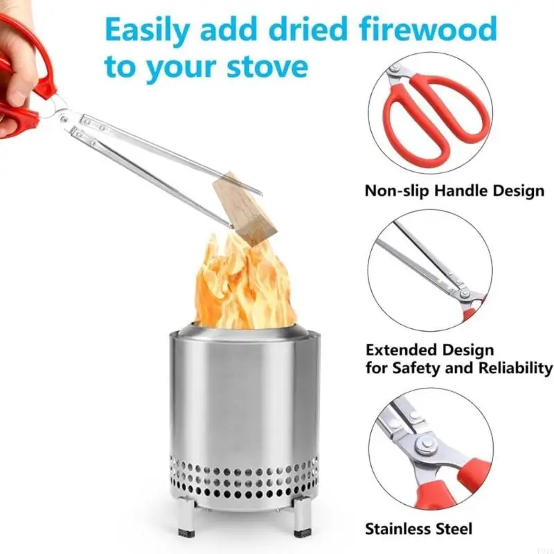 Aggiorna il set strumenti per caminetti in acciaio con manico ergonomico resistente calore e palette per cenere