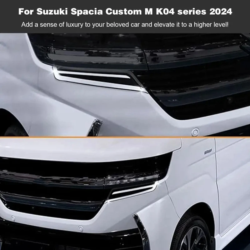 Headlight Eyebrow Cover Trim Decorative Stickers For Suzuki Spacia Custom MK54S MK94S 2024 Accessories