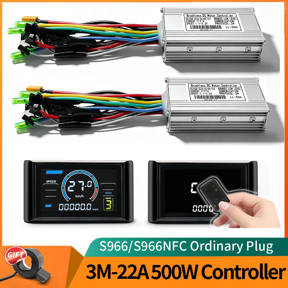 3 Mode Brushless Motor 22A 500W Controller 36V 48V Sine Wave