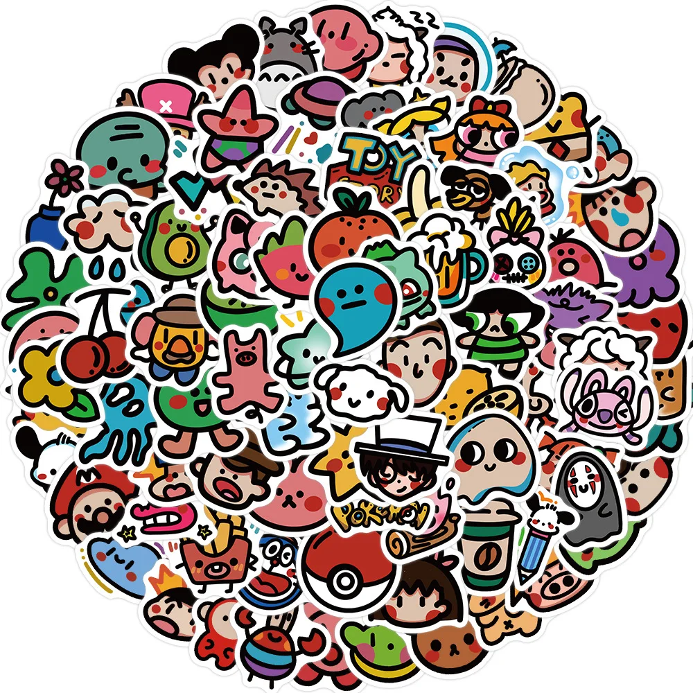 10/45/90Pcs Cute Mixed Oldschool Cartoon Stickers Pokemon for Kid Toys Skateboard Laptop Bike Car Phone Waterproof Stickers Gift