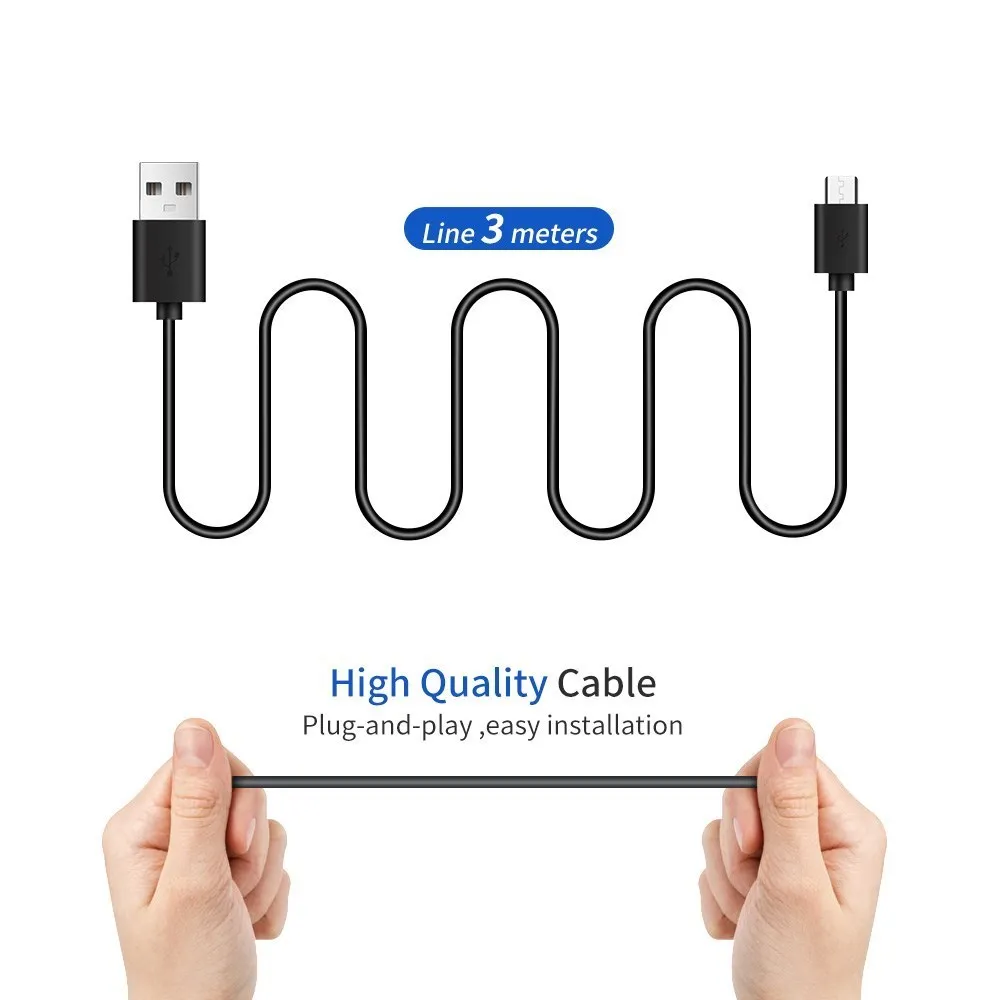 1M/2M/3M Fast Charging 2A Micro USB Cables For Android Phone Data Cable For Xbox One /PS4 Controller Accessories Power Cable