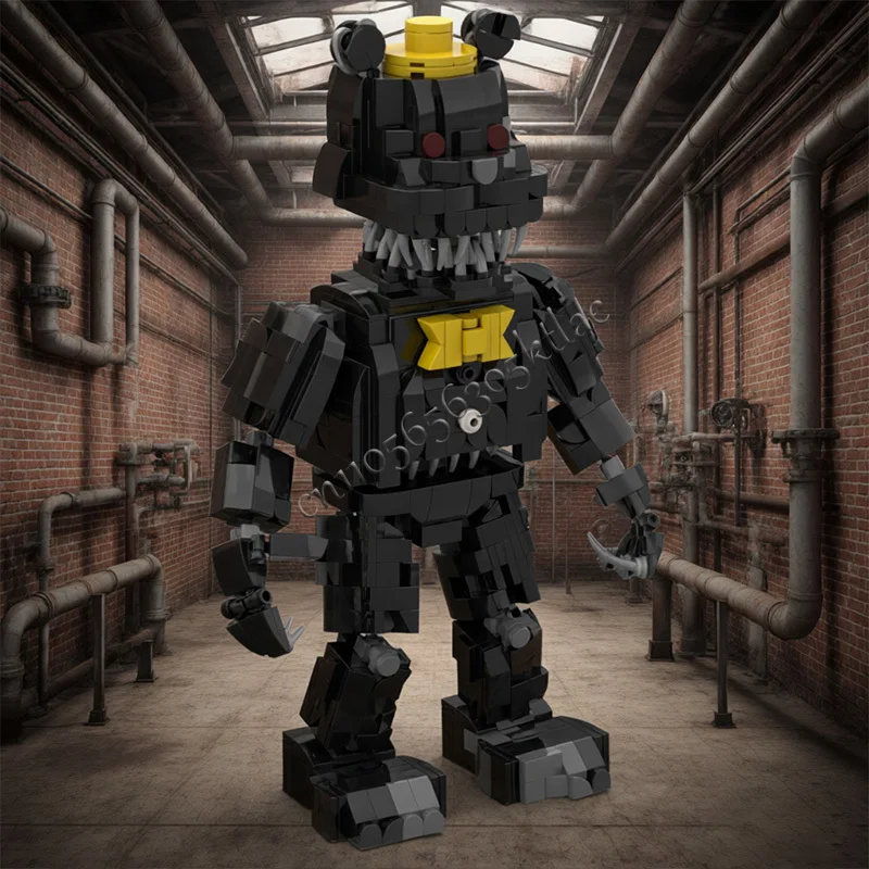 890 pièces de la série de personnages de jeu populaires FrightfulBearGolem MOC, blocs de construction modulaires personnalisables, bricolage créatif, jouets pour garçons, cadeaux de vacances