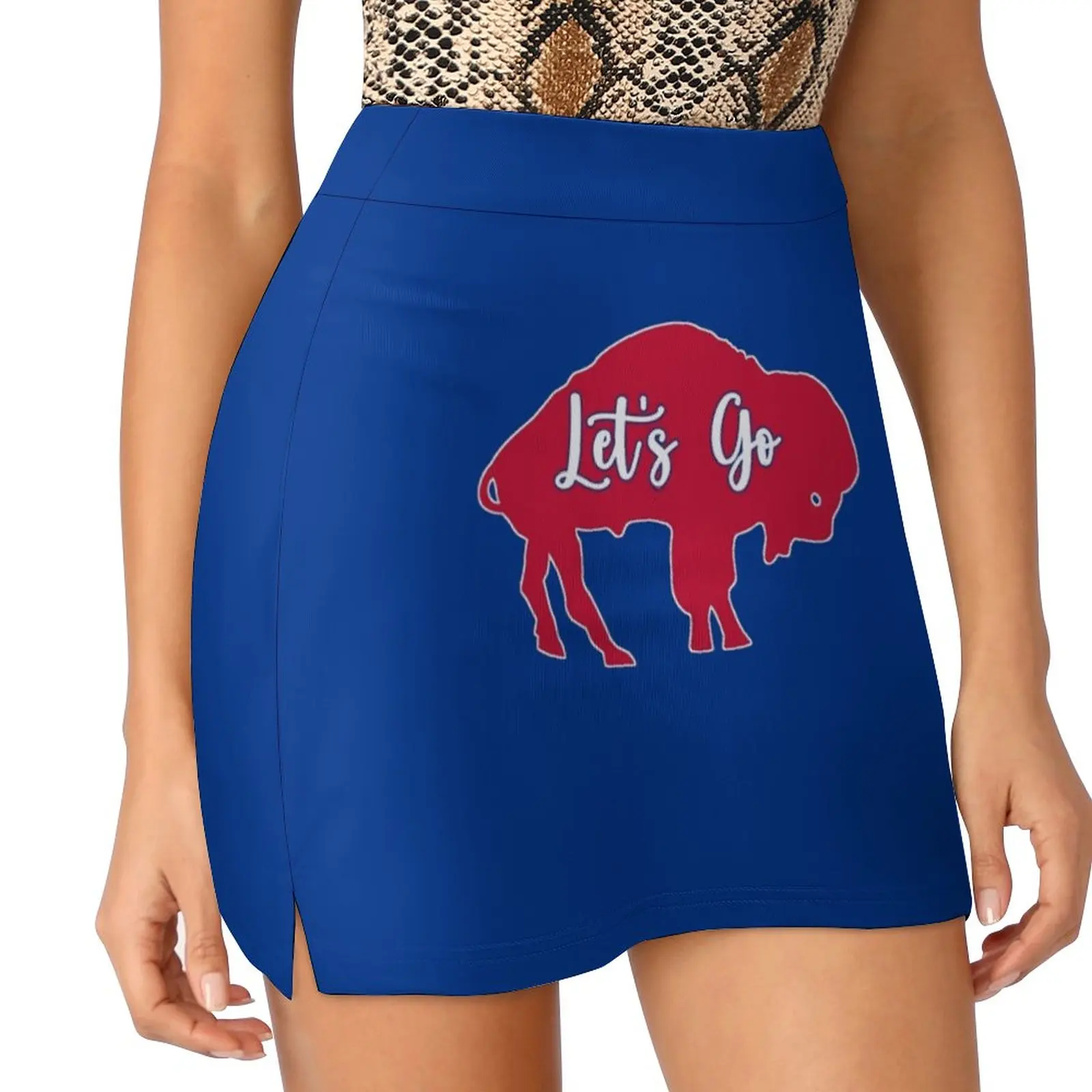 Let'S Go Buffalo Women's skirt Mini Skirts A Line Skirt With Hide Pocket Football Buffalo Believe New York Bills Mafia Lets Go