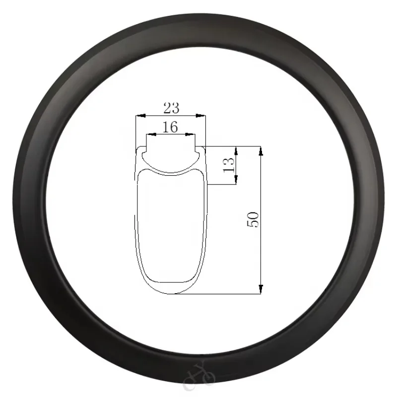 

STLFWide U Shape Ultralight Carbon Fiber Road Bike Rim 23mm Width X 50 Mm Depth Carbon 700c Track Rim Clincher