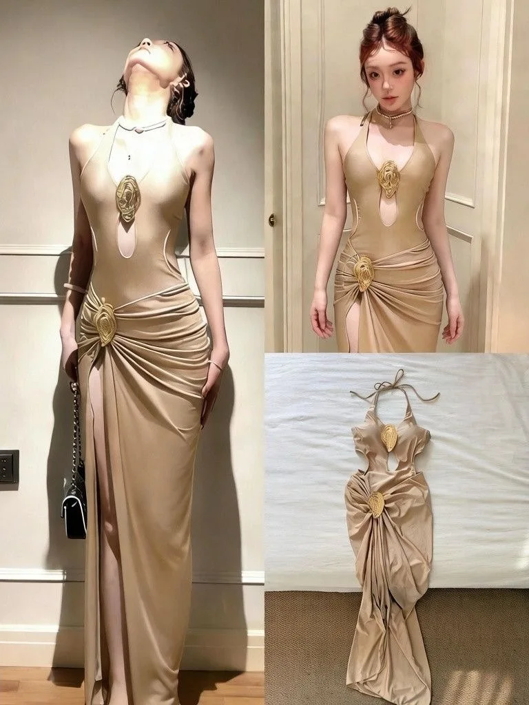 

Купальник-бикини цвета шампанского золота, цельный или раздельный комплект из двух частей, сексуальный, для отпуска и курорта, повседневный, быстросохнущий, из нейлоновой ткани