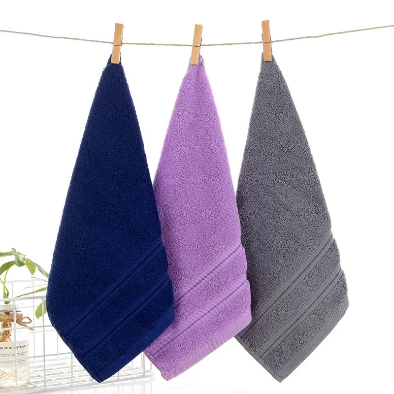 1pc Random 100% Cotton Hand Towel Soft Absorbent Little Face Towels For Hotel Home Cleaning Washcloth 35*35cm Drop Shipping
