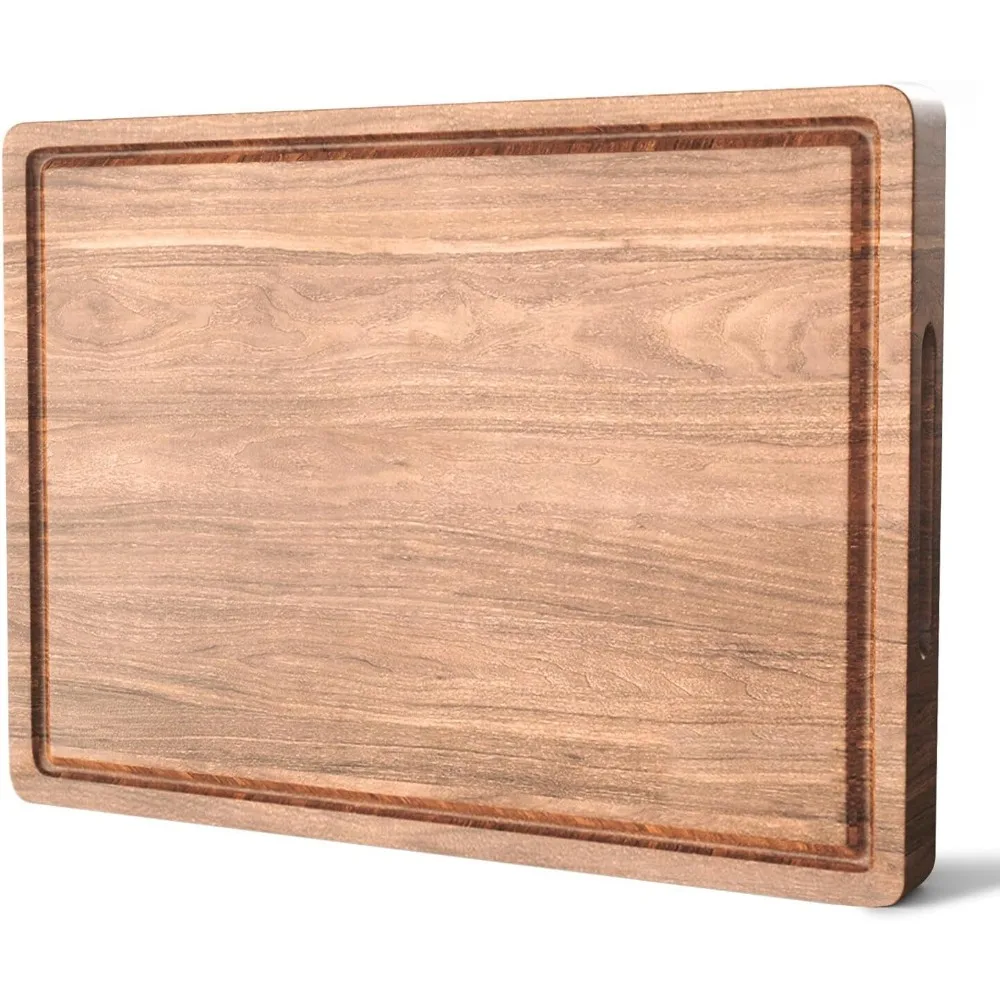 

Acacia Wood Cutting Board for Kitchen,20x15x1.2 Inch Butcher Block with Juice Grooves and Side Handles, Large Charcuterie & Chop