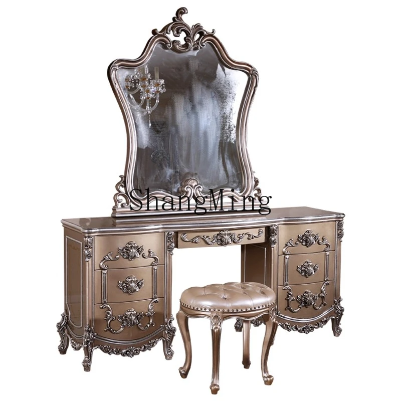 

SM new high-end dresser simple home bedroom stool makeup table integrated