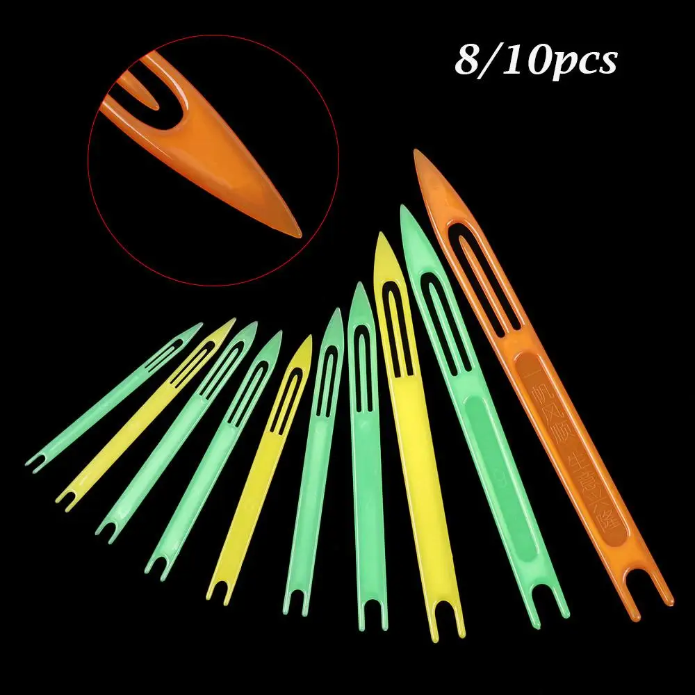 8/10Pcs Random Color New Plastic Tool Mending Repair Net Equipment Weaving Fishing Netting Needle Line Shuttles