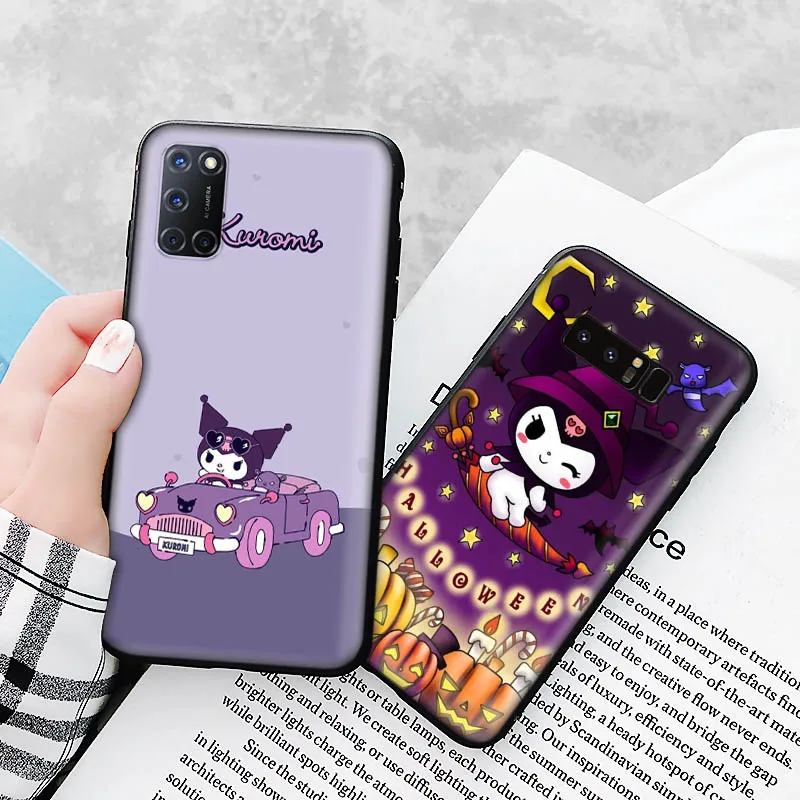 B-4 Kuromi Soft Case for Realme X2 C11 2021 C12 C15 C17 C2 C20 C20A C21 C21y C25 C25s C25y C3 C30 C31