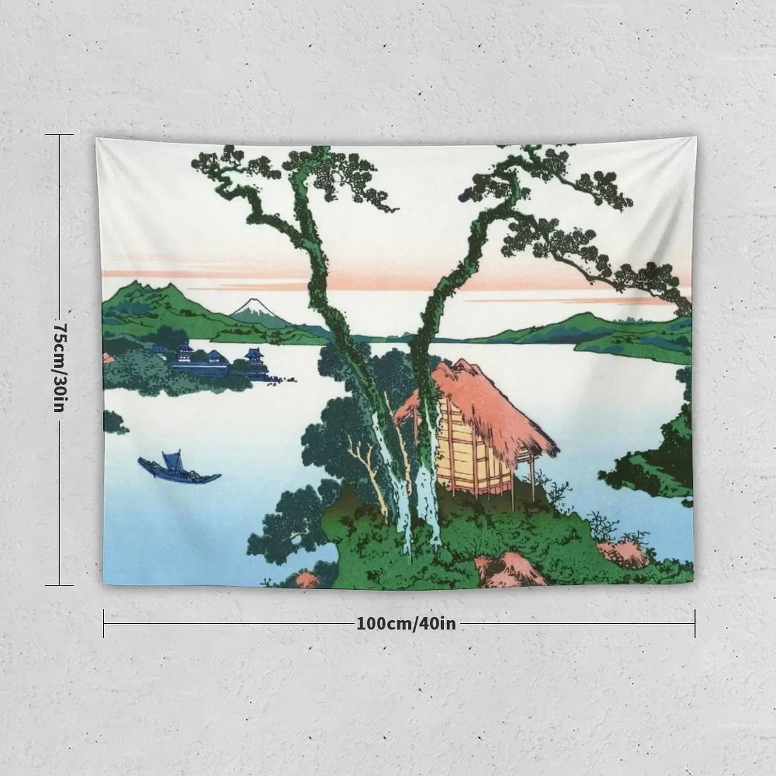 Lake Suwa in Shinano Province by Katsushika Hokusai Tapestry House Decor Decorative Wall Tapestry