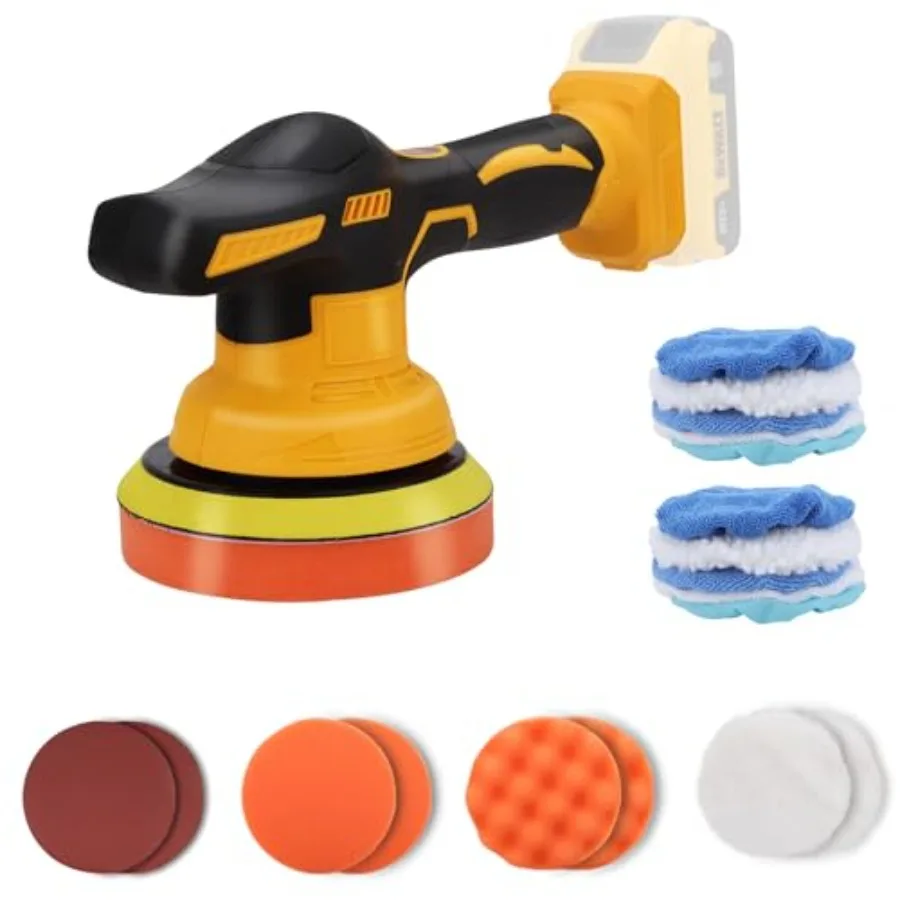 

Полировальная машина для аккумулятора Dewalt 20V, 8 скоростей, для детейлинга автомобилей, орбитальная полировальная машина