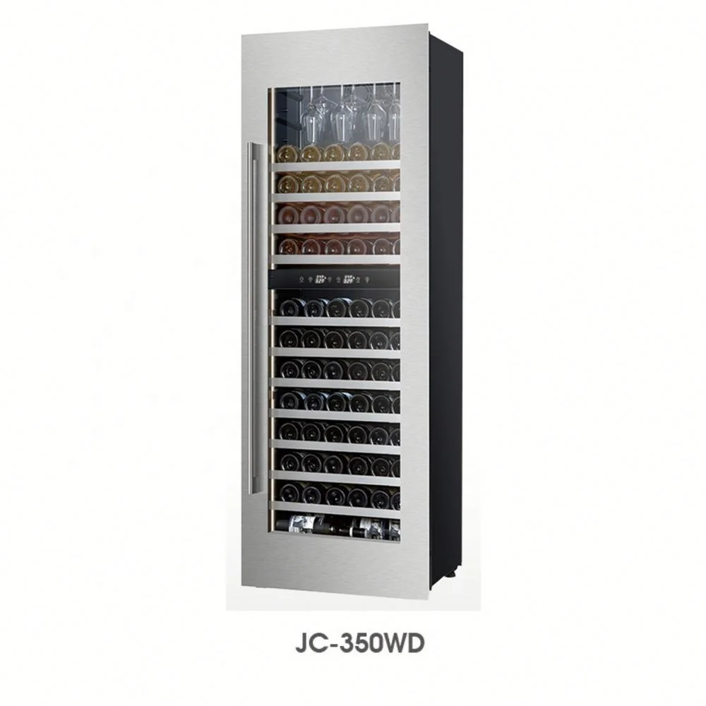 

Двойной температурный дисплей, стеклянная морозильная камера с воздушным охлаждением, однодверный винный шкаф с двойной глазурью, двойное охлаждение для дома, коммерческого использования