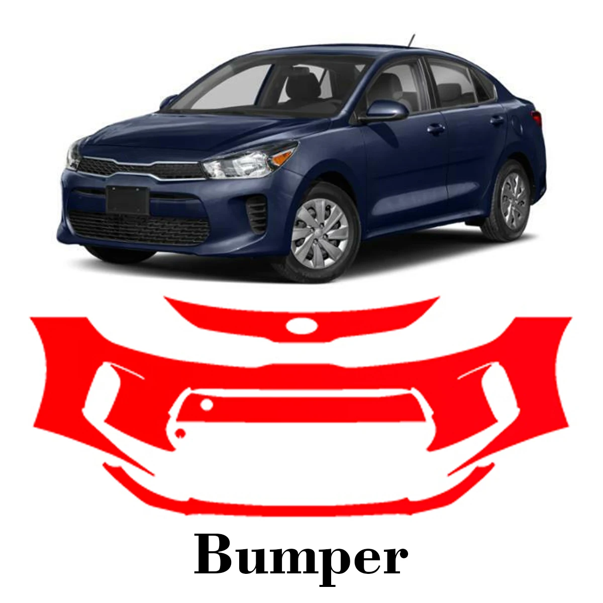 

Car Precut Paint Protection Film Front Bumper Anti-scratch Exterior TPU PPF For Kia Rio5 2018-2020