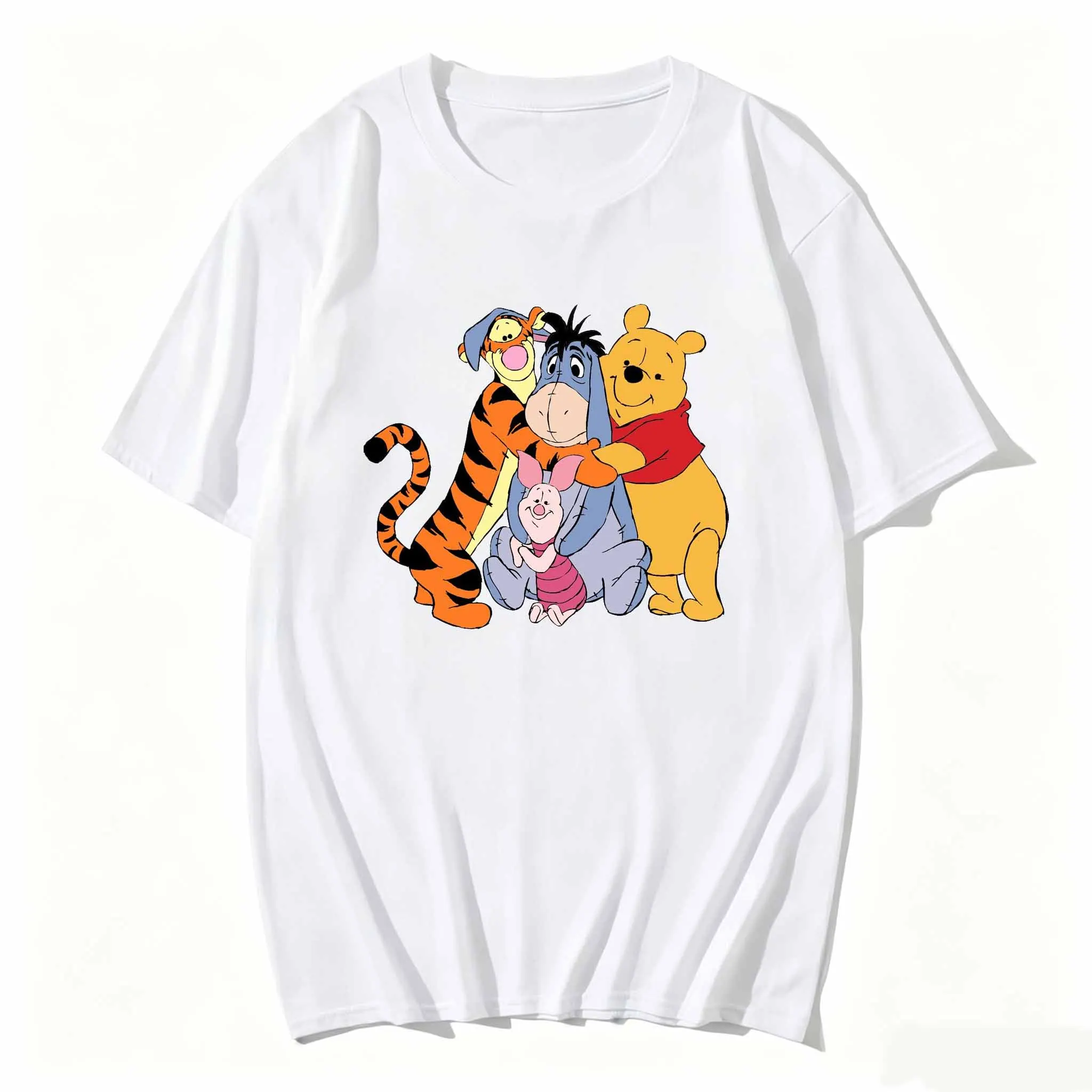 2026 Trendy Short-Sleeve T-Shirt for Men and Women – Cute Casual Top Featuring Winnie the Pooh Print