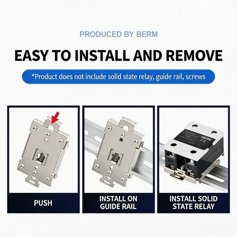 0XLD Industrial DIN 35Mm Mounting Bracket Aluminum Clip for Secure Circuit