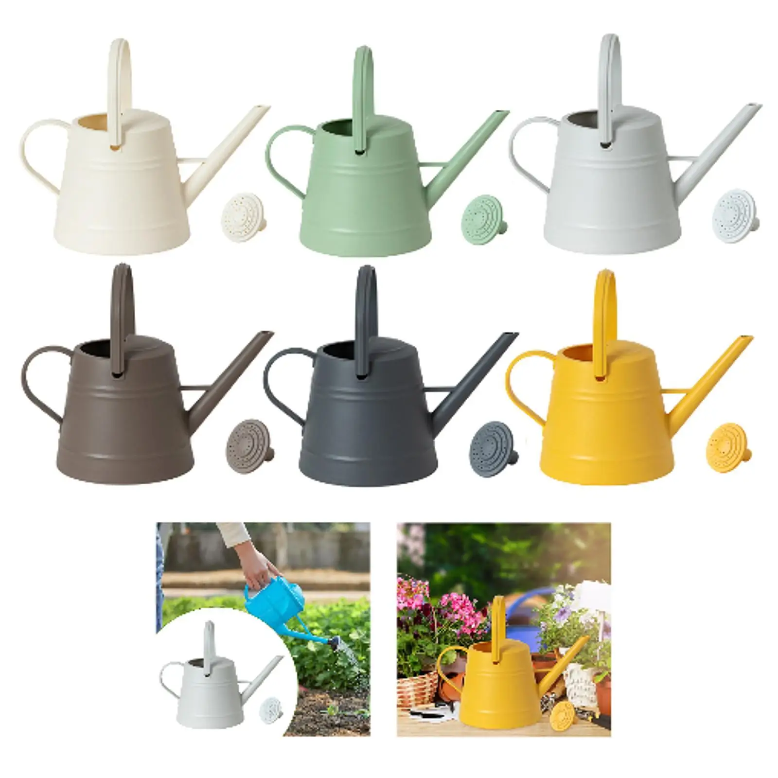 Konewka z długim dzióbkiem do pielęgnacji roślin, z odłączanym rozpylaczem, narzędzie ogrodnicze