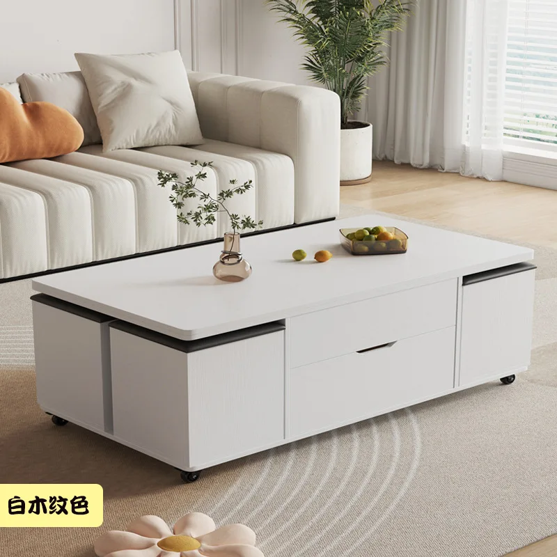 Lifting coffee table dining table dual-purpose storage multi-functional small apartment