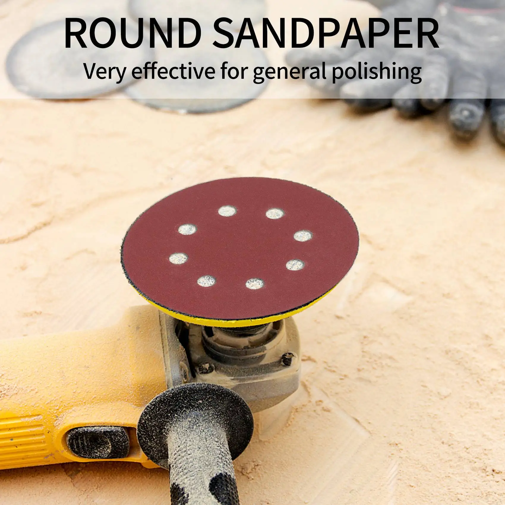 A38M 60PCS 5 Inch Sanding Discs Sandpaper Assorted 60 80 120 180 240 320 Grits For Power Random Track Sanders