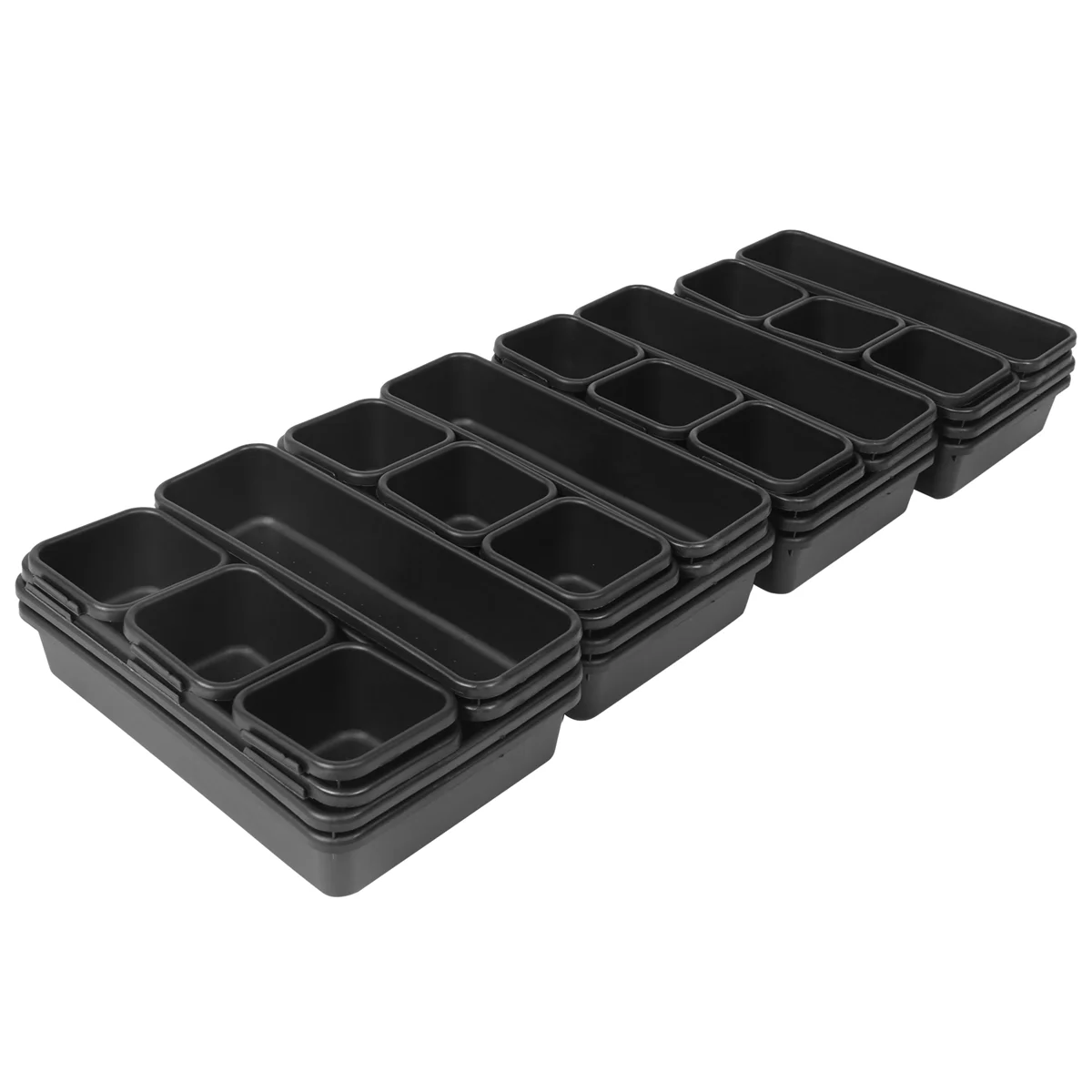 

Versatile Tool Box Organizer and Storage Tray, Tool Box, Black 32 Pack